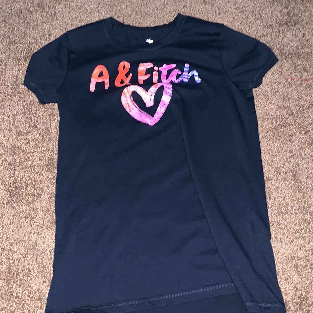 Abrocrombie- girls navy t shirt- size 11/12